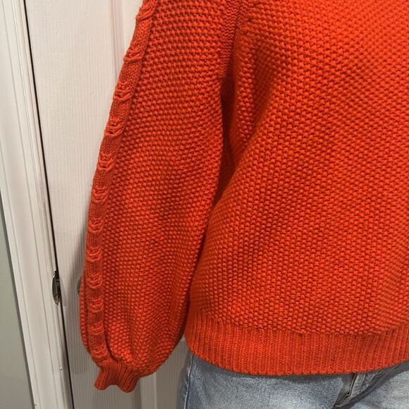 Boden orange wool blend crew neck sweater size medium - Picture 6 of 9